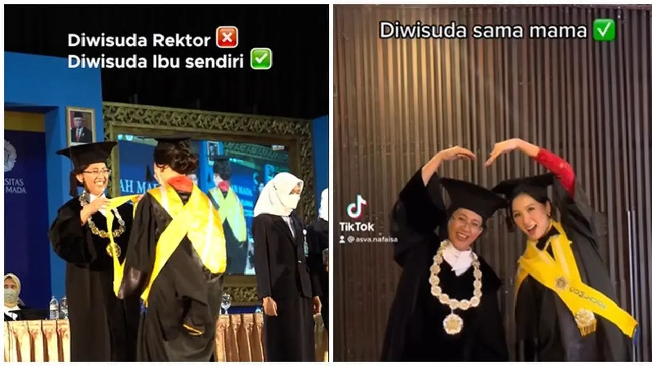 Viral Mahasiswa Ini Diwisuda Oleh Ibunya Sendiri, Kebahagiaan Jadi Berlipat