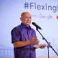 Menteri Koperasi dan UKM (MenKopUKM) Teten Masduki pada acara Flexing Lokal Bareng Google dan YouTube di Lokananta, Surakarta, Sabtu (12/8/2023).