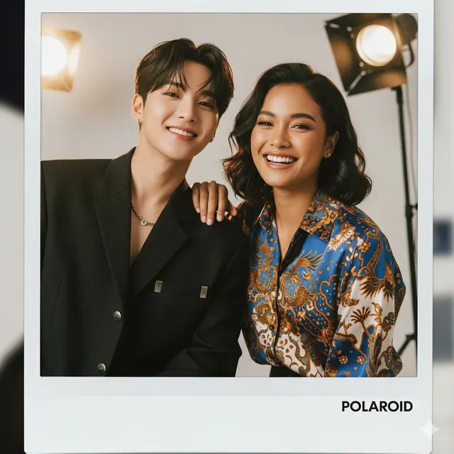 Polaroid AI bersama Idol K-pop (Foto: Gemini)