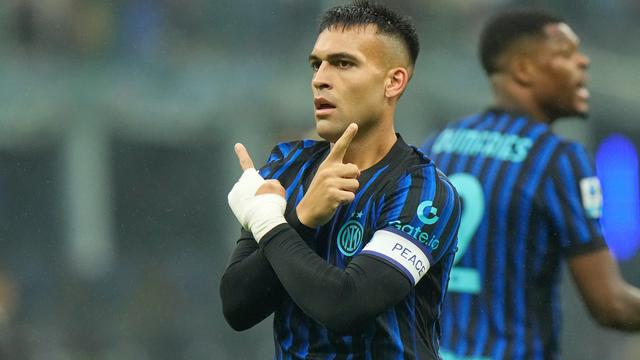 Lautaro Martinez merayakan gol untuk Inter Milan