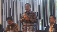 Direktur Utama Jalin Pembayaran Nusantara, Ario Tejo Bayu Aji&nbsp;dalam kegiatan Buka Bersama Media di Kebon Sirih, Jakarta, Senin (25/3/2024). (Tasha/Liputan6.com)