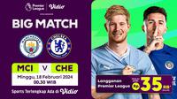 Link Siaran Langsung Liga Inggris: Manchester City Vs Chelsea di Vidio Akhir Pekan Ini. (Sumber: dok. vidio.com)