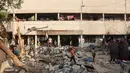 Pemerintah setempat menyebut, kondisi semakin genting ketika terjadi beragam krisis kemanusiaan, termasuk tempat tinggal bagi pengungsi Palestina yang kini mencapai lebih dari 96 persen. (Omar AL-QATTAA/AFP)