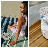 Sandal Flip-Flop Maison Kitsuné x Havaianas. (Foto: Dokumentasi/Havaianas)