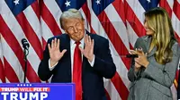 Usai mendapat 277 suara elektoral, Donald Trump diprediksi memenangi Pilpres AS dan menjadi Presiden ke-47 Amerika Serikat. (Jim WATSON/AFP)