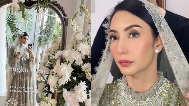 6 Gaya Tyas Mirasih Dibalut Gaun Hijau Sage saat Pengajian Jelang Pernikahan
