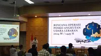 Direktur Angkutan Udara Direktorat Jenderal Perhubungan Udara Kemenhub Putu Eka Cahyadi dalam Diskusi Forwahub: Potensi Penumpang Udara 2024, di Kantor Kemenhub, Jakarta, Kamis (7/3/2024). (Arief/Liputan6.com)