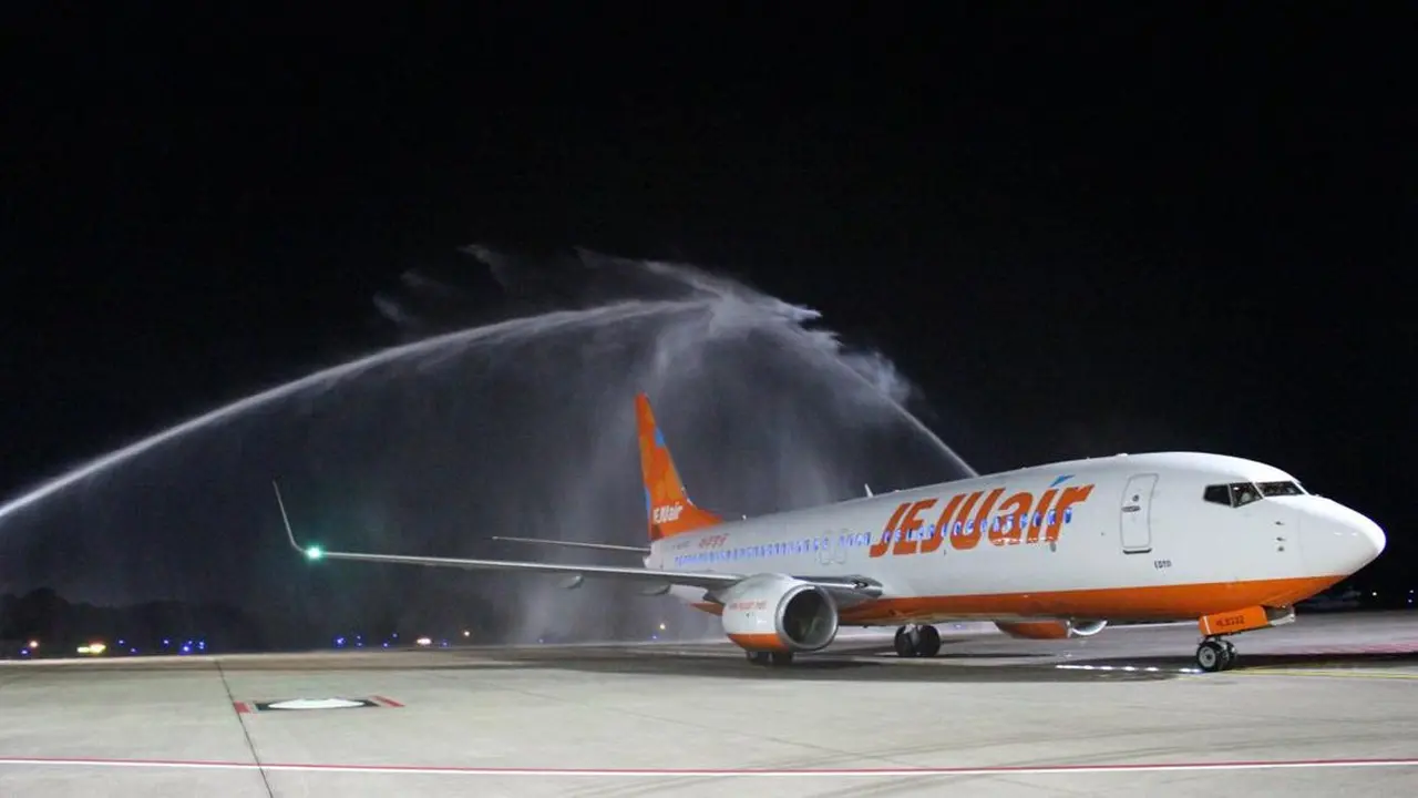 Pembukaan rute penerbangan langsung Jeju Air dari Incheon, Korea Selatan ke Batam yang resmi beroperasi 16 Oktober 2024. (Dok Kemenhub)