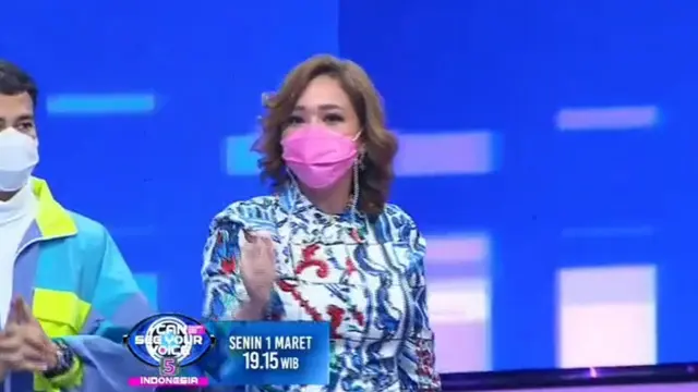 Maia Estianty di program acara  I Can See Your Voice (ist)