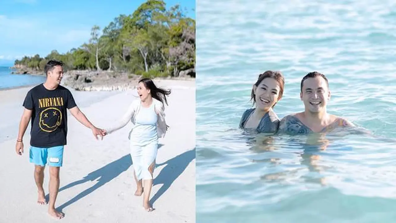 7 Potret Liburan Lady Nayoan dan Rendy Kjaernett, Seru Main di Tengah Laut