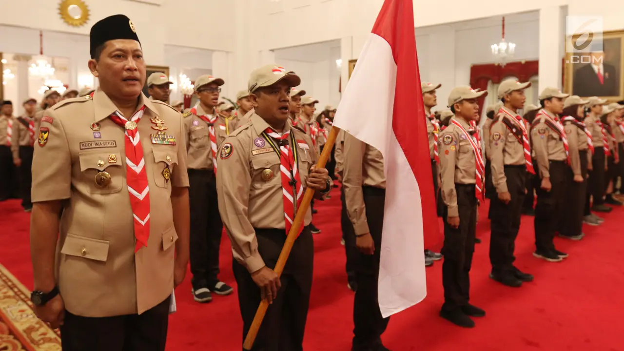 Jokowi Lepas Kontingen Pramuka ke Virginia