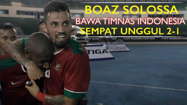 Video gol Boaz Solossa ke gawang Filipina yang sempat membawa Timnas Indonesia unggul 2-1 di penyisihan Grup A Piala AFF 2016, Selasa (22/11/2016).
