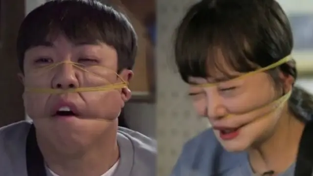 Permainan karet gelang Running Man yang diprotes pemirsa. (SBS via Koreaboo)
