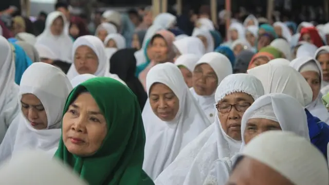 Ilustrasi jemaah Idul Fitri