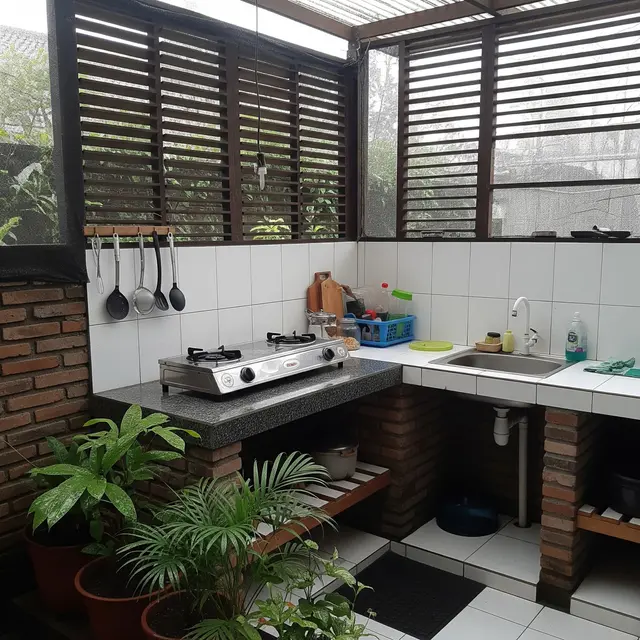 6 Contoh Dapur Terbuka Ukuran Kecil yang Nyaman Dipakai Memasak saat Musim Hujan