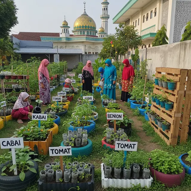 9 Ide Kebun Sayur untuk Ibu-Ibu Jamaah Masjid, Hasil untuk Bersama