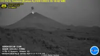 Gunung Semeru kembali erupsi Rabu malam (24/1/2024), pukul 19.14 WIB. (Liputan6.com/ Dok PVMBG)