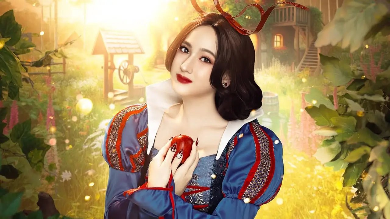 5 Gaya Totalitas Laura Moane Coplay ala Snow White dengan Gaun Ikonik yang Memukau