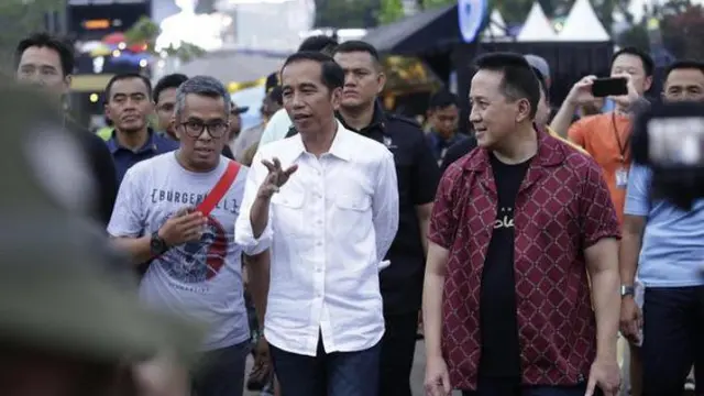 Jokowi nonton WTF 2018 (Hak Cipta: KapanLagi.com®/Agus Apriyanto/ssm)