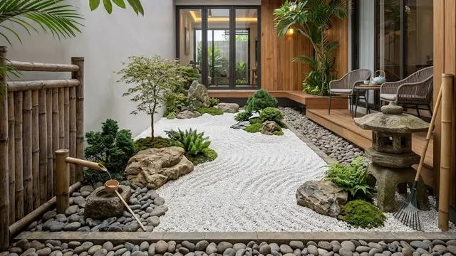 Desain Taman Kering Bergaya Jepang Minimalis