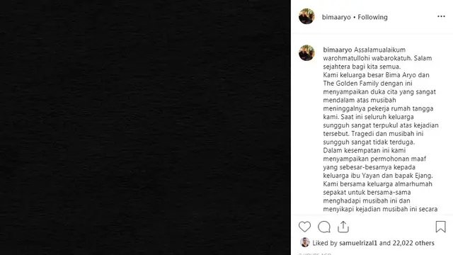 Bima Aryo (Foto: Instagram/@bimaaryo)