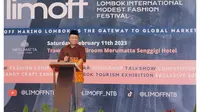 Gubernur NTB, Dr. H. Zulkieflimansyah dalam menggelar Kick off The Launching of Lombok International Modest Fashion Festival (LIMOFF).