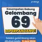 Pendaftaran program Kartu Prakerja gelombang 69 diperpanjang hingga Rabu 5 Juni 2024 pukul 23.59 WIB. Hal itu diumumkan melalui akun media sosial resmi @prakerja.go.id.