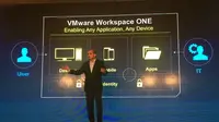 Sanjay Poonen, selaku Executive Vice President and General Manager End-User Computing VMware. (Liputan6.com/Yuslianson)