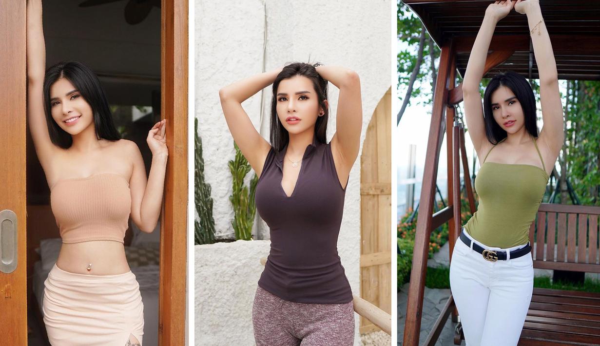 Deretan Foto Seksi Maria Vania dengan Pose Angkat Tangan