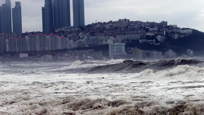 Topan Melanda, Kota Busan di Korea Selatan Porak-poranda