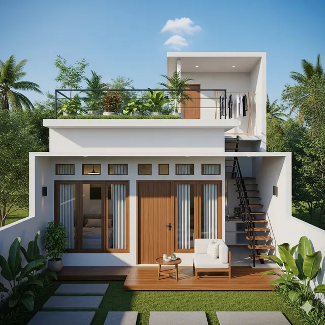 Desain dengan Atap Datar