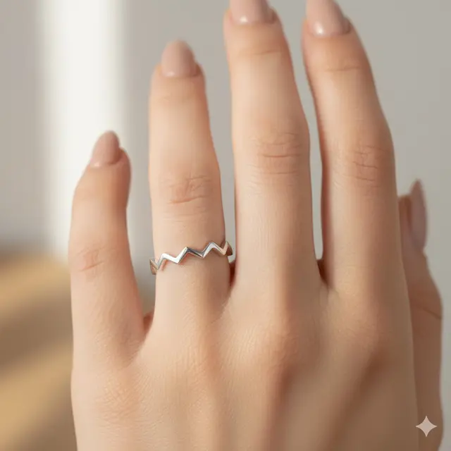 Cincin Model Zigzag yang Sedang Tren