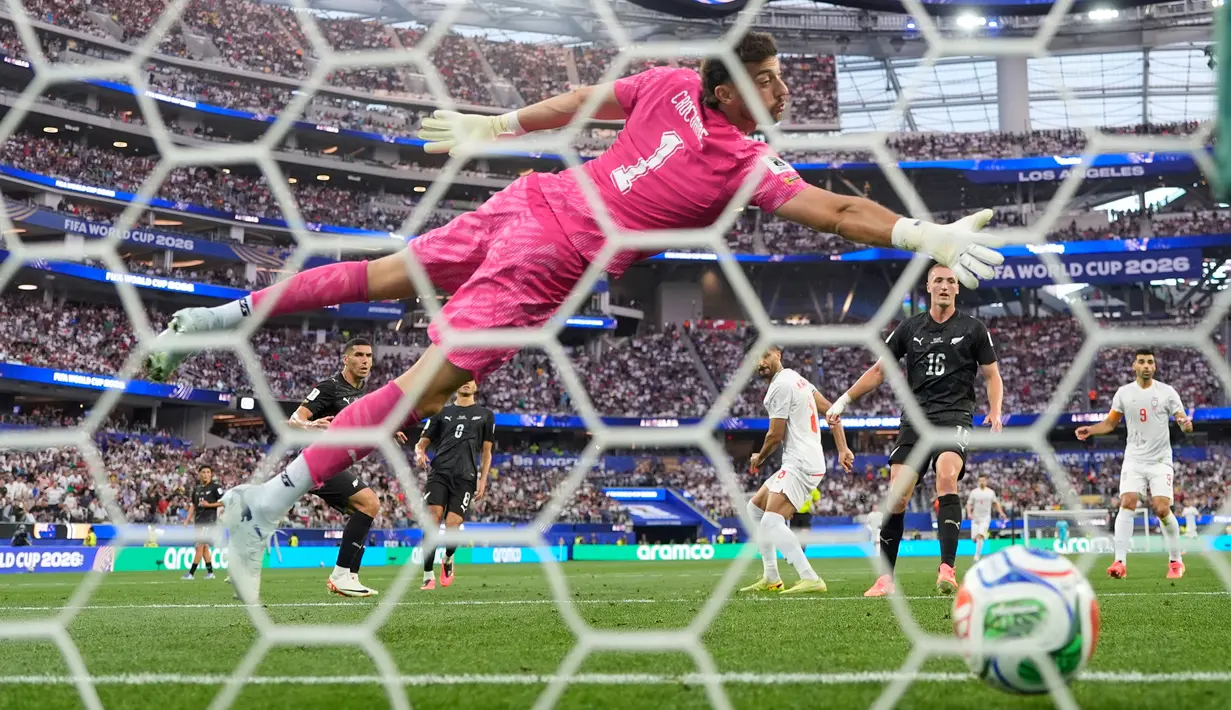 Iran harus bekerja keras untuk mengamankan satu poin saat menghadapi Selandia Baru pada matchday pertama Grup G Piala Dunia 2026. (AP Photo/Mark J. Terrill)