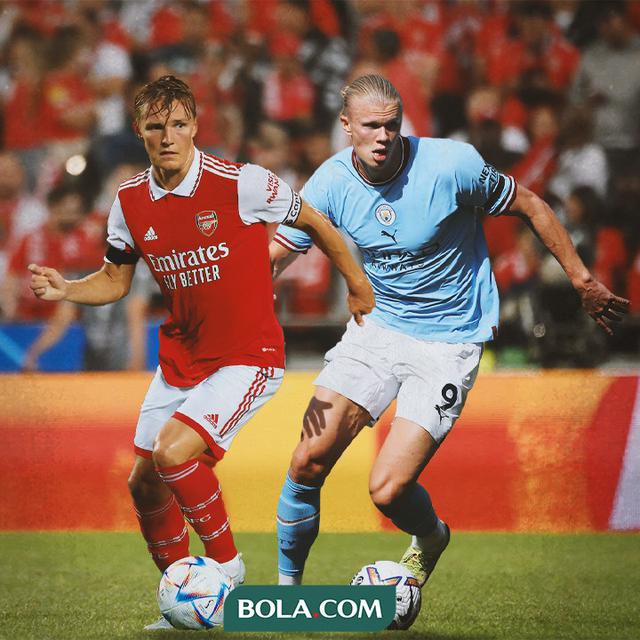 Ilustrasi - Martin Odegaard dan Erling Haaland