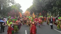 Pawai Karnaval Budaya di Jakarta. (Liputan6.com/Ahmad Romadoni)