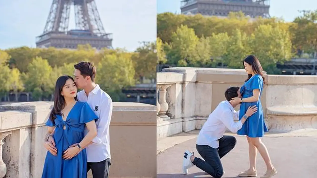 7 Potret Maternity Shoot Valencia Tanoe dan Kevin Sanjaya Di Paris
