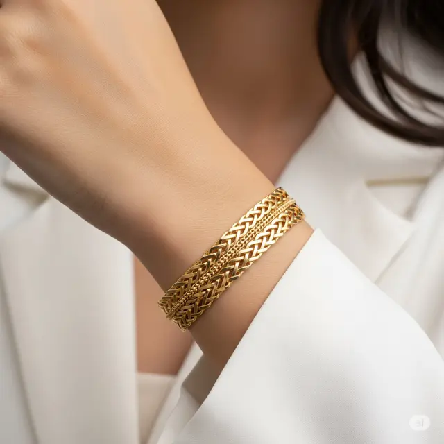 Model Gelang Emas 24 Karat 5 Gram Paling Awet. Foto: Gemini