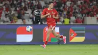 Pemain Timnas Indonesia, Justin Hubner, berhasil mencetak gol ke gawang Oman dalam laga uji coba internasional di Stadion Utama Gelora Bung Karno (SUGBK), Senayan, Jakarta, Jumat (5/6/2026). (Bola.com/Bagaskara Lazuardi)