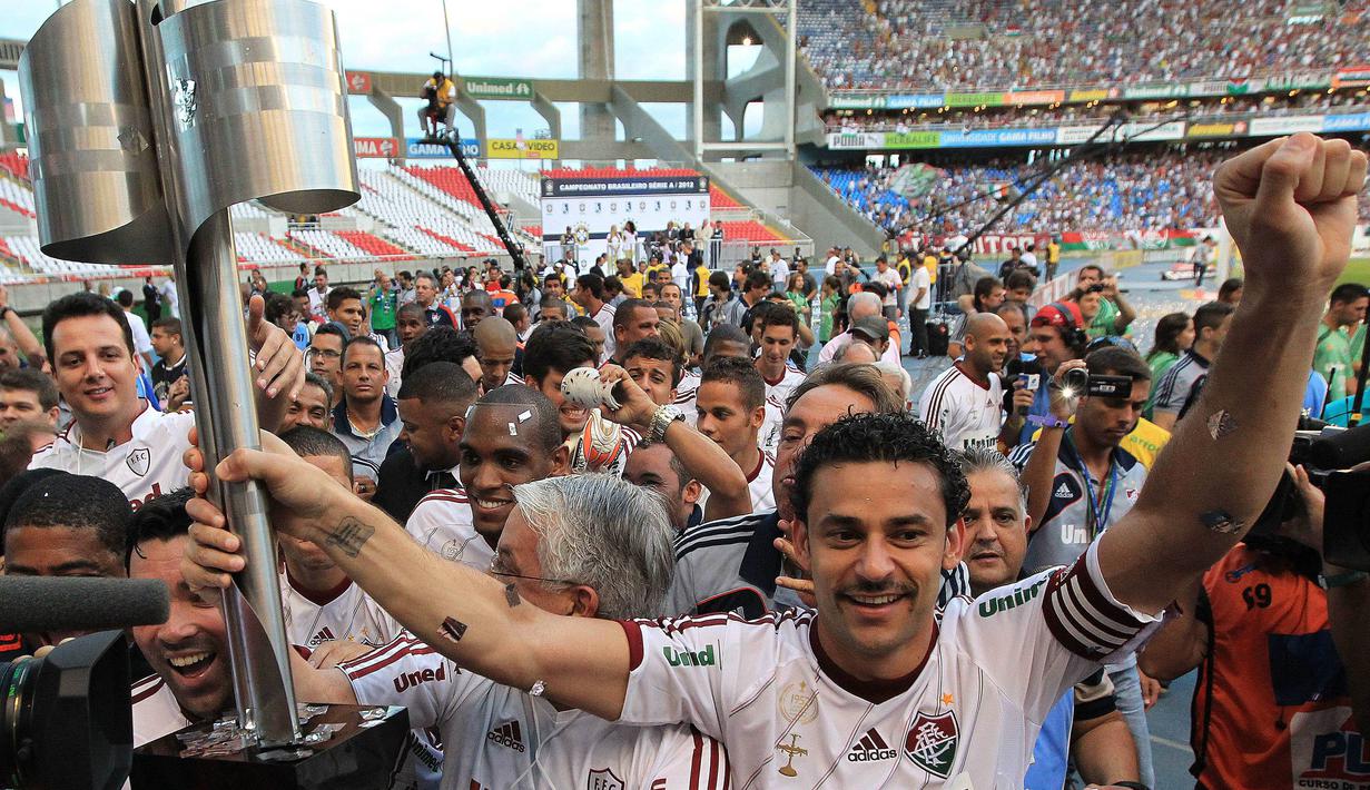 Selepas dari Lyon, Fred gabung dengan Fluminense dan berhasil menjadi top scorer liga sebanyak dua kali serta meraih dua gelar Liga Brasil. (EPA/Marcelo Sayao)