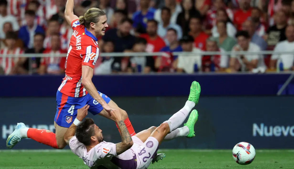 Mengalahkan Girona 0-3, Los Rojiblancos meraih kemenangan pertama di LaLiga 2024-2025. (Pierre-Philippe MARCOU/AFP)