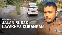 Jalan Rusak Layaknya Kubangan