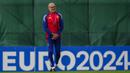 Skuad asuhan Luis de la Fuente mesti mengalahkan Inggris pada final Euro 2024.  (AP Photo/Manu Fernandez)