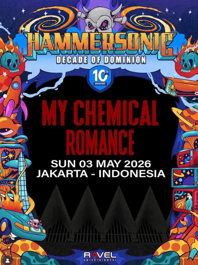 Hammersonic Festival 2026 Hadirkan My Chemical Romance di Line Up. (Instagram/ hammersonicfest)