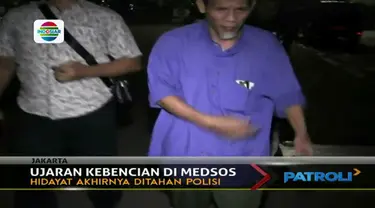 Hidayat, tersangka kasus ujaran kebencian atau hate speech terhadap Kapolda Metro Jaya akhirnya resmi ditahan polisi.