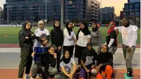 Hijab untuk bermain basket dari klub Toronto Raptors. (dok.Instagram @hijabiballers/https://www.instagram.com/p/B2F5b9KgxMJ/Henry)