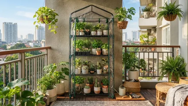 Greenhouse Rak Bertingkat (AI Generated)
