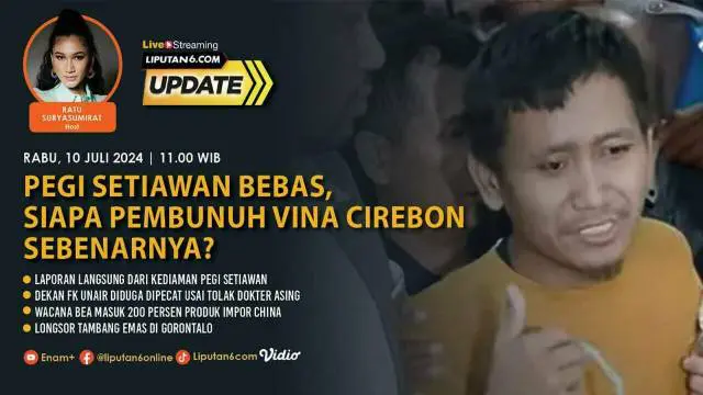 Kasus pembunuhan Vina dan Eky memasuki babak baru. Pegi Setiawan, orang yang dianggap sebagai otak pembunuhan, dibebaskan. Putusan praperadilan majelis hakim Pengadilan Negeri Bandung menyatakan penangkapan dan penetapan tersangka terhadap Pegi Setia...