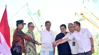 Presiden Joko Widodo atau Jokowi mengatakan Ibu Kota Nusantara (IKN) di Kalimantan Timur kedepannya dapat menjadi lokasi untuk menggelar konser-konser besar. (Lizsa Egeham/Liputan6.com).