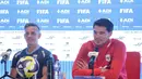 Pada musim 2025/2026, Elkan Baggott masuk dalam skuad utama dan mengenakan nomor punggung 25 setelah sebelumnya sempat dipinjamkan ke beberapa klub seperti Gillingham FC dan Blackpool FC. Tampak dalam foto, pelatih Timnas Indonesia, John Herdman (kiri) bersama Elkan Baggott saat memberi keterangan sebelum laga melawan Saint Kitts and Nevis pada ajang FIFA Series 2026 di Media Center Stadion Utama Gelora Bung Karno (SUGBK), Jakarta, Kamis (26/3/2026). (Bola.com/M Iqbal Ichsan)