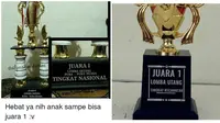 Potret Piala dari Perlombaan Unik Ini Bikin Ngakak (sumber:Instagram/Lucu.abis)